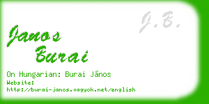 janos burai business card